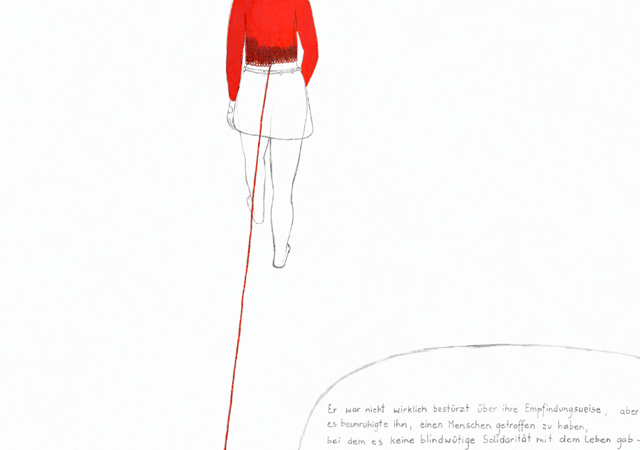 2003, "Rand des Gegebenen" (Peter Sloterdijk), Bleistift auf Papier, 42 x 59,4 cm