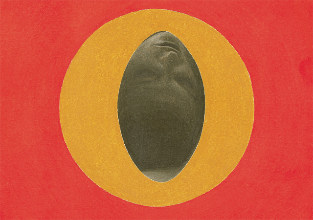 1999, "silence became soft", Buntstift auf Papier, 29,8 x 21 cm 