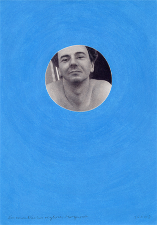 2000, "ein unendliches regloses morgenrot" (Giorgio Manganelli), Buntstift auf Papier, 29,8 x 21 cm