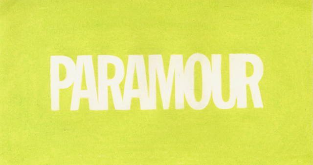 2000, "PARAMOUR", Buntstift auf Papier, 11,1 x 21 cm