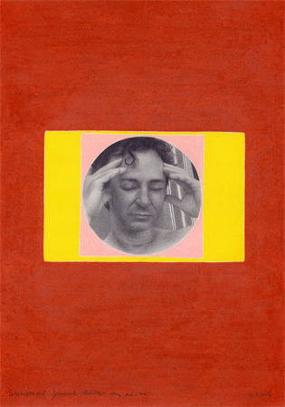 2000, "Schluckauf. Jemand denkt an mich" (Günter Eichberger), Buntstift auf Papier, 29,8 x 21 cm