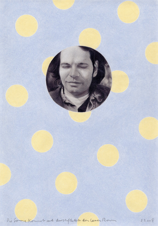 2000, "Die Sonne kommt und durchflutet den leeren Raum" (Derek Jarman), Buntstift auf Papier, 29,8 x 21 cm